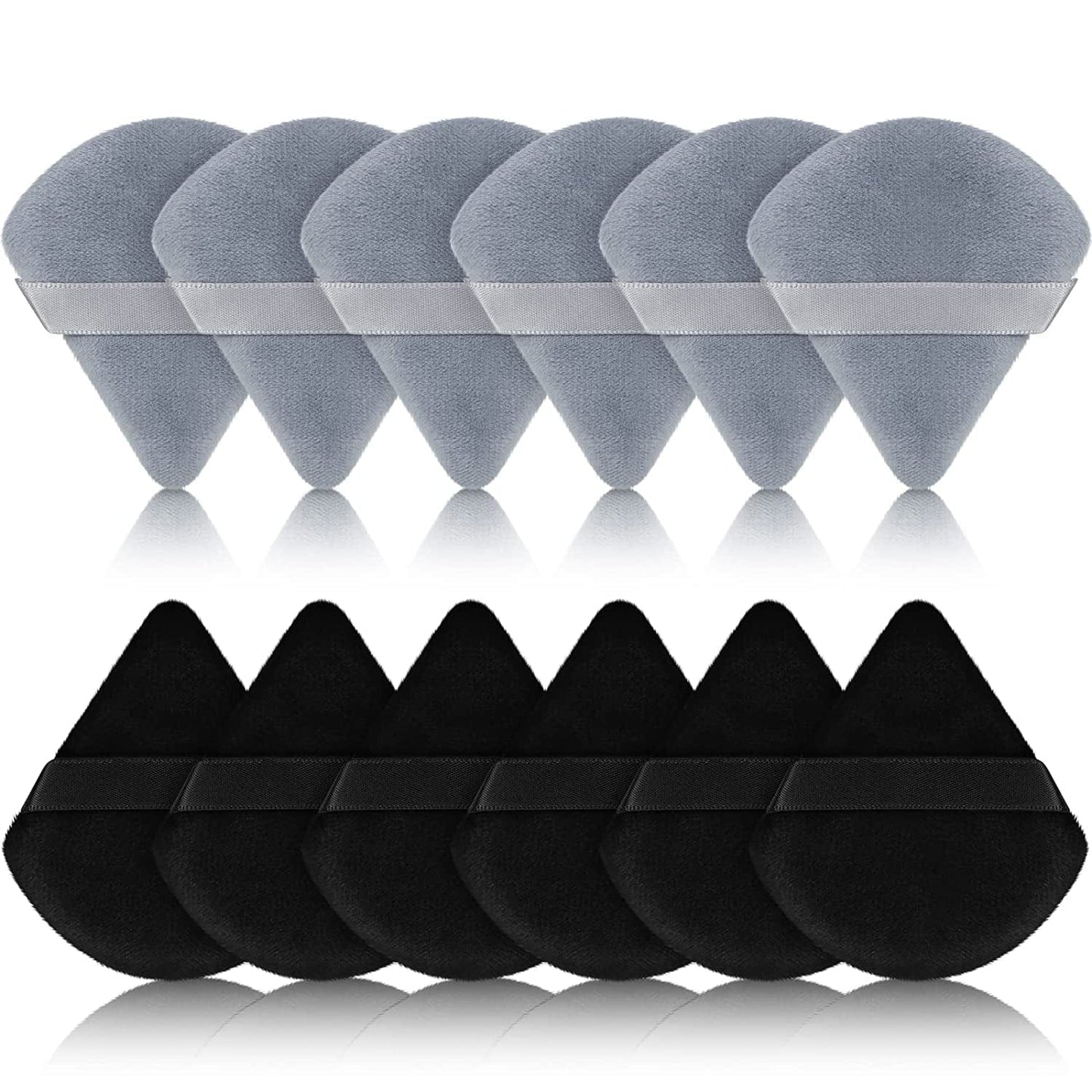 12 Pieces Powder Puff Face Triangle Makeup Puff for Loose Powder Soft Body Cosmetic Foundation Sponge Mineral Powder Wet Dry Makeup Tool(Black,Small) Health & Beauty > Personal Care > Cosmetics > Cosmetic Tools > Makeup Tools Maitys Black, Gray  