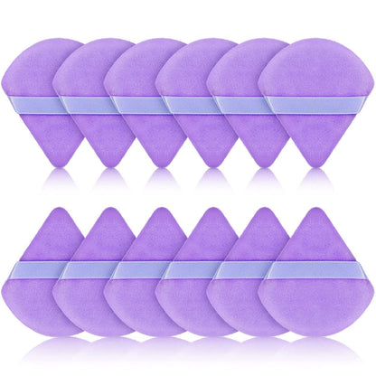 12 Pieces Powder Puff Face Triangle Makeup Puff for Loose Powder Soft Body Cosmetic Foundation Sponge Mineral Powder Wet Dry Makeup Tool(Black,Small) Health & Beauty > Personal Care > Cosmetics > Cosmetic Tools > Makeup Tools Maitys Purple  
