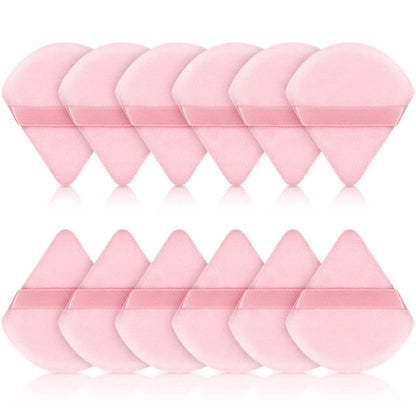 12 Pieces Powder Puff Face Triangle Makeup Puff for Loose Powder Soft Body Cosmetic Foundation Sponge Mineral Powder Wet Dry Makeup Tool(Black,Small) Health & Beauty > Personal Care > Cosmetics > Cosmetic Tools > Makeup Tools Maitys Pink  