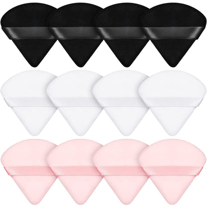 12 Pieces Powder Puff Face Triangle Makeup Puff for Loose Powder Soft Body Cosmetic Foundation Sponge Mineral Powder Wet Dry Makeup Tool(Black,Small) Health & Beauty > Personal Care > Cosmetics > Cosmetic Tools > Makeup Tools Maitys Black, White, Pink  