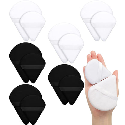 12 Pieces Powder Puff Face Triangle Makeup Puff for Loose Powder Soft Body Cosmetic Foundation Sponge Mineral Powder Wet Dry Makeup Tool(Black,Small) Health & Beauty > Personal Care > Cosmetics > Cosmetic Tools > Makeup Tools Maitys Black, White, Large, Small  