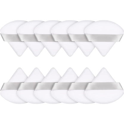 12 Pieces Powder Puff Face Triangle Makeup Puff for Loose Powder Soft Body Cosmetic Foundation Sponge Mineral Powder Wet Dry Makeup Tool(Black,Small) Health & Beauty > Personal Care > Cosmetics > Cosmetic Tools > Makeup Tools Maitys White  
