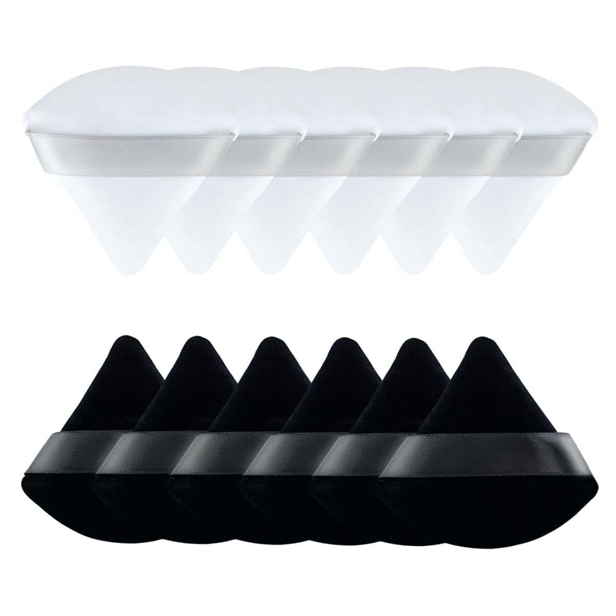 12 Pieces Pure Cotton Face Powder Puff, Soft Triangle Makeup Puff for Loose Powder, Mineral Powder, Foundation, Blush, Body Cosmetic Makeup Tool(Black,White) Health & Beauty > Personal Care > Cosmetics > Cosmetic Tools > Makeup Tools yuntop   