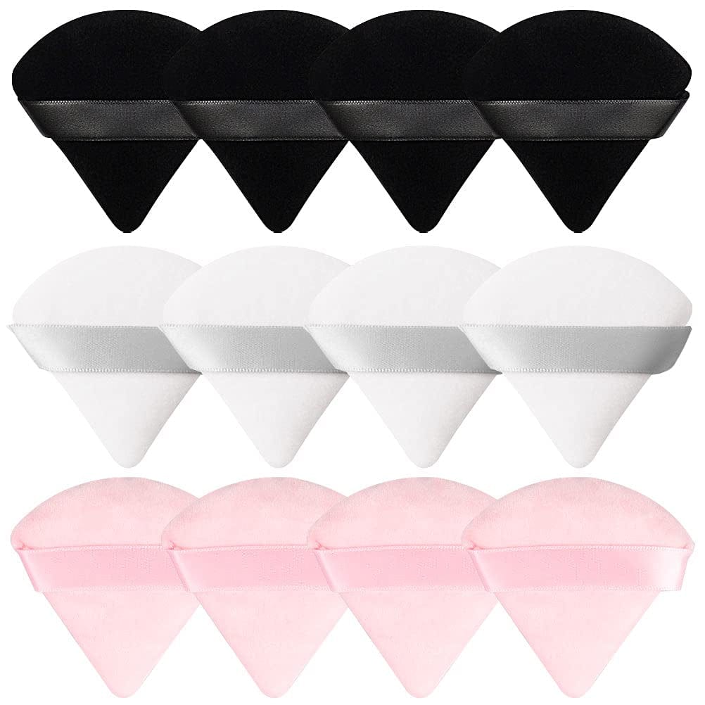 12 Pieces Triangle Powder Puff Makeup Sponge, Soft Velour Makeup Puff for Powder Black Makeup Sponge Powder Puffs Forface Powder Face Body Mineral Powder Makeup Tools Health & Beauty > Personal Care > Cosmetics > Cosmetic Tools > Makeup Tools Pimoys 12 piece  