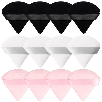 12 Pieces Triangle Powder Puff Makeup Sponge, Soft Velour Makeup Puff for Powder Black Makeup Sponge Powder Puffs Forface Powder Face Body Mineral Powder Makeup Tools Health & Beauty > Personal Care > Cosmetics > Cosmetic Tools > Makeup Tools Pimoys 12 piece  