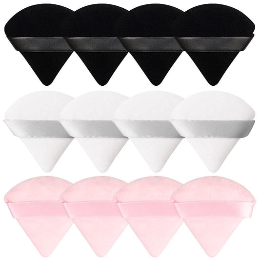 12 Pieces Triangle Powder Puff Makeup Sponge, Soft Velour Makeup Puff for Powder Black Makeup Sponge Powder Puffs Forface Powder Face Body Mineral Powder Makeup Tools Health & Beauty > Personal Care > Cosmetics > Cosmetic Tools > Makeup Tools Pimoys 12 piece  