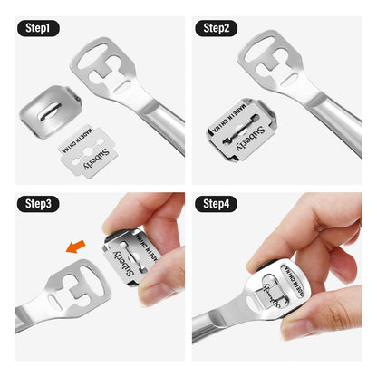 120 Pieces Callus Shaver Replacement Blades Corn Plane Blades Stainless Steel Blades Foot Care Tool for Removing Callus Health & Beauty > Personal Care > Foot Care Mudder   