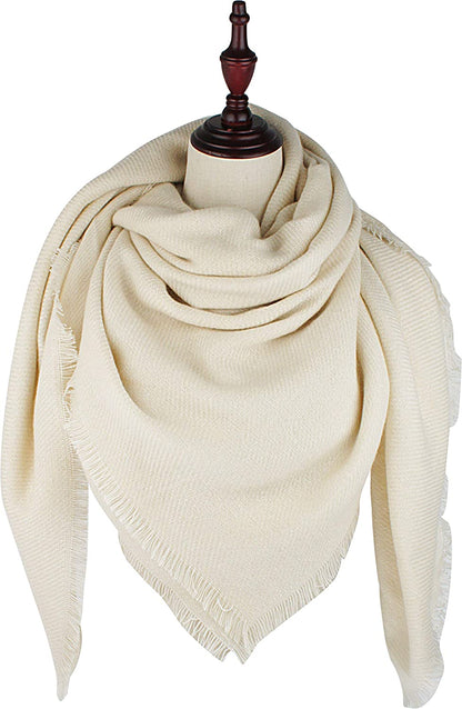 VIVIAN & VINCENT Soft Classic Luxurious Blanket Solid Color Square Scarf Wrap Apparel & Accessories > Clothing Accessories > Scarves & Shawls VIVIAN & VINCENT   