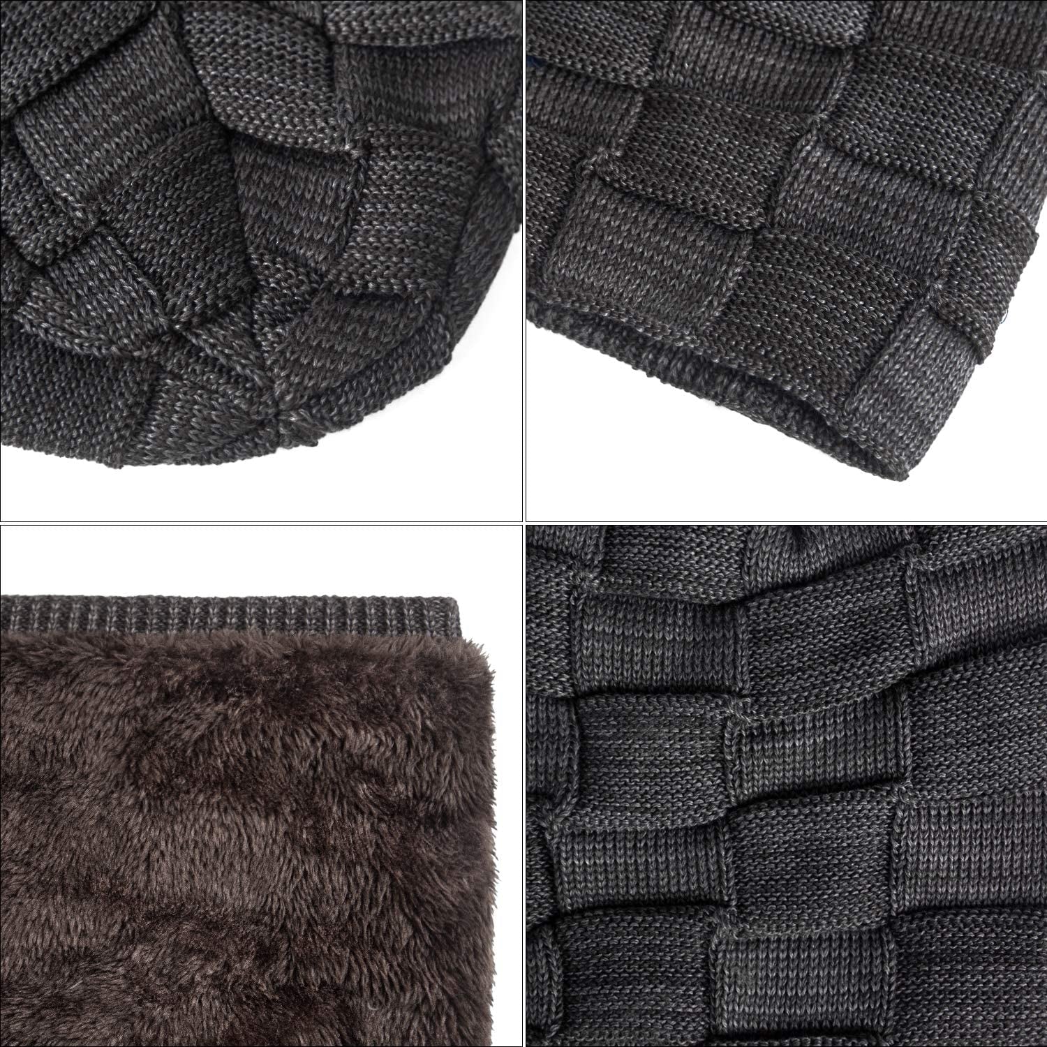 Ousipps 2 Pack Winter Hats for Men Women, Baggy Mens Beanies for Winter Ski Snow Skull Hats Black Beanie for Men and Women Apparel & Accessories > Clothing Accessories > Hats Ousipps   