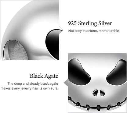 Gnoce"Jack Skull 925 Sterling Silver Skull Beads Charms for Bracelets Necklace Birthday Halloween Jewelry for Women Gift Apparel & Accessories > Jewelry > Bracelets GNOCE   
