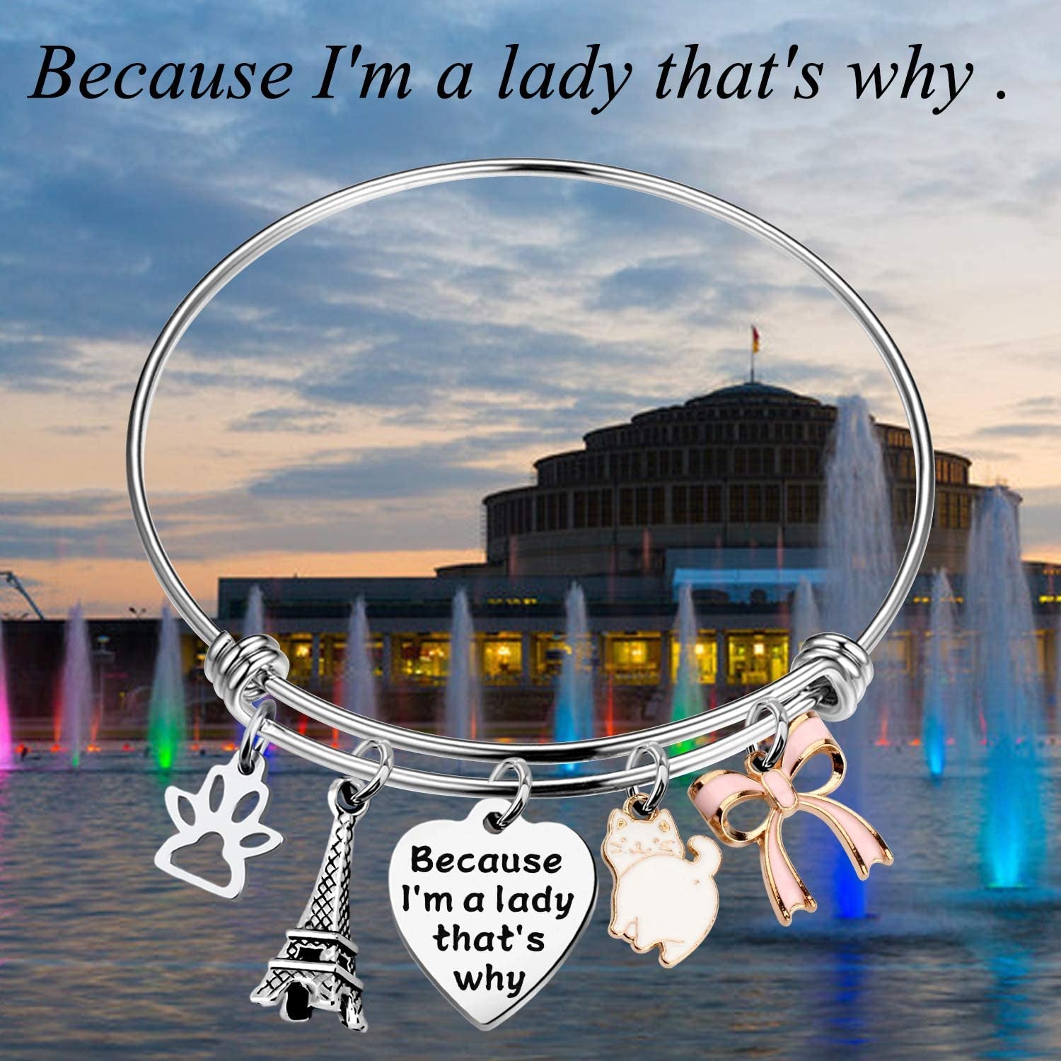 BAUNA the Aristocats Inspired Bracelet Marie Cat Comic Movie Cute Jewelry for Friend Apparel & Accessories > Jewelry > Bracelets BAUNA   