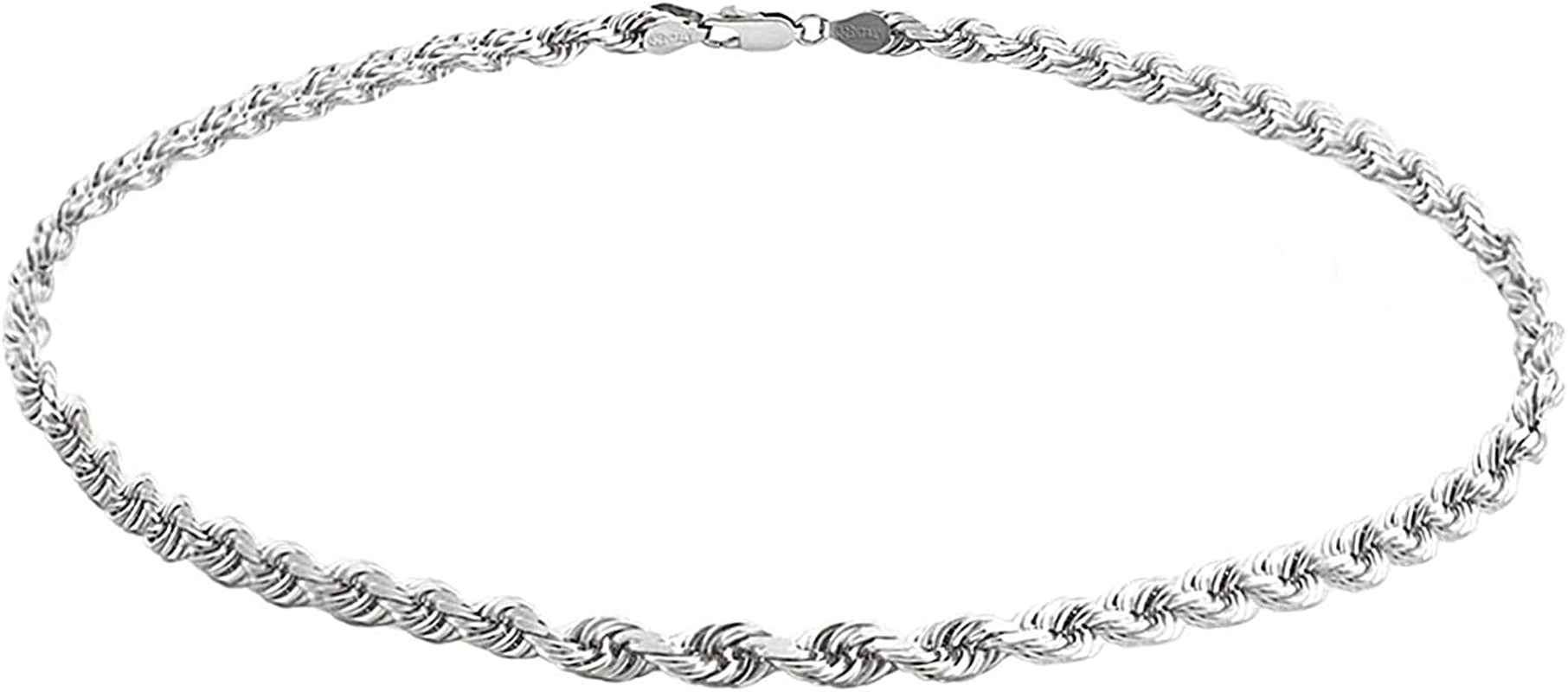 Savlano 925 Sterling Silver Solid Italian Figaro, Rope,Herringbone, Curb, Ball Bead, Snake, Mariner Chain Anklet for Women & Girls, Comes in 0.8Mm - 5Mm Gift Box Apparel & Accessories > Jewelry > Anklets Savlano Rope 1.8mm 10.0 Inches 