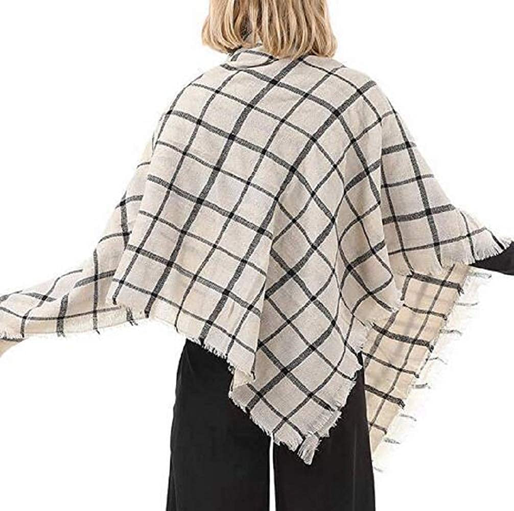 Plaid Scarf Soft Warm Tartan Shawl Cape Blanket Scarves Fashion Wrap Apparel & Accessories > Clothing Accessories > Scarves & Shawls vxsvxm   