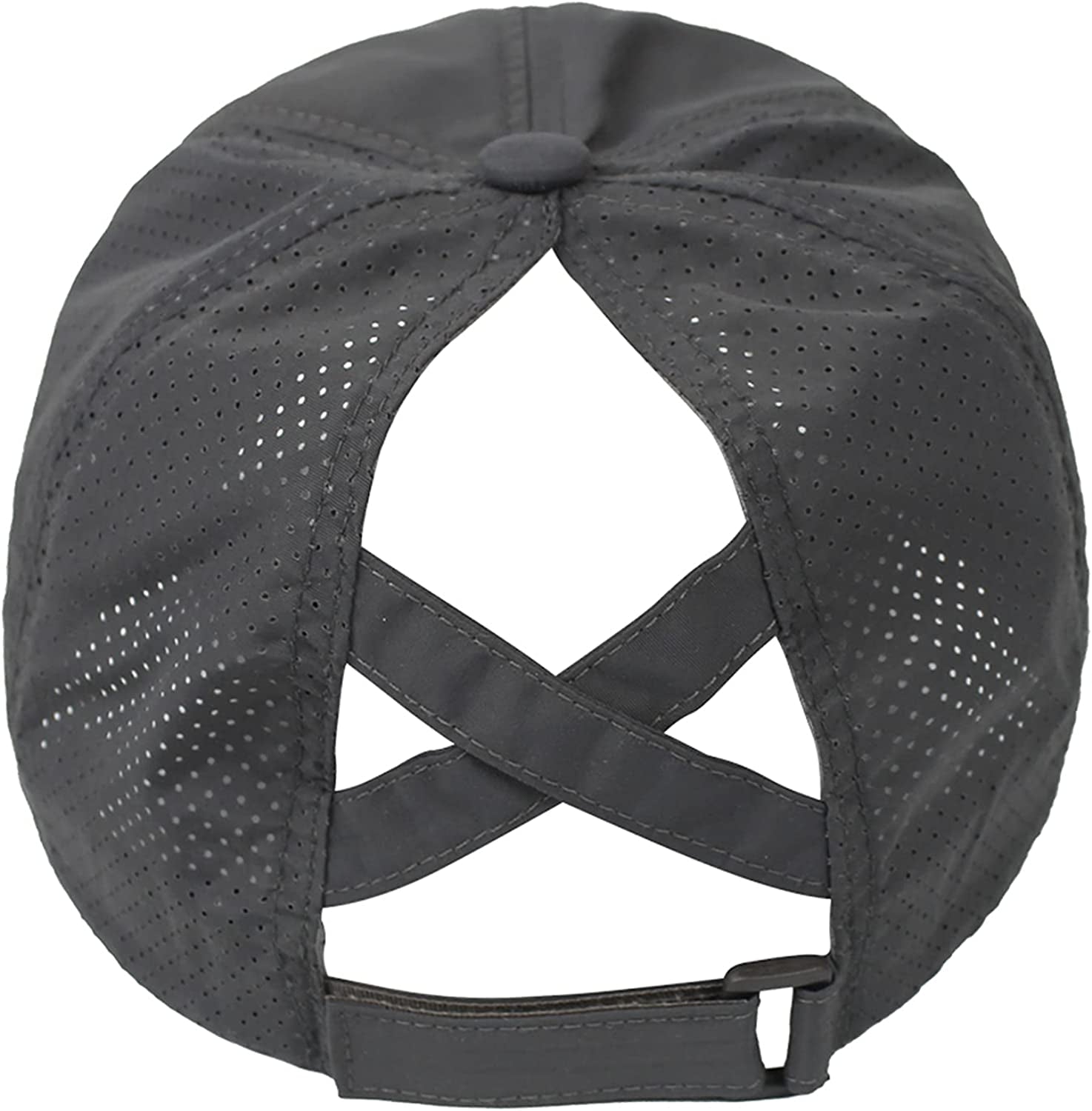 HGGE Womens Criss Cross Ponytail Baseball Cap Adjustable High Messy Bun Ponycap Quick Drying Hat Apparel & Accessories > Clothing Accessories > Hats HGGE   