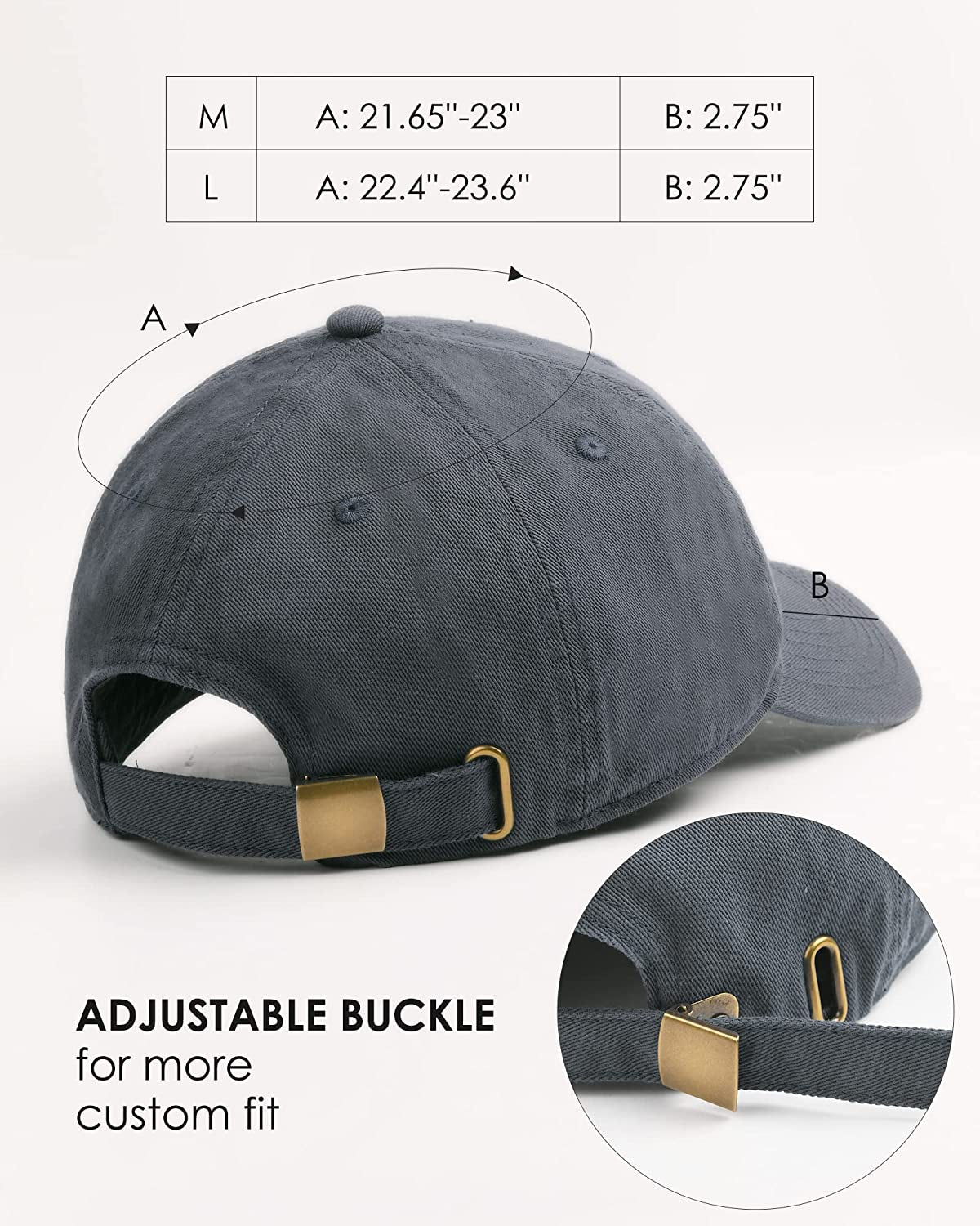 Men and Women Vintage Washed Distressed Cotton Baseball Cap Plain Blank Adjustable Classic Baseball Hat Cap Apparel & Accessories > Clothing Accessories > Hats KYLIE MAX   