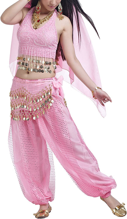 Bellylady Gold Coins Belly Dance Hip Scarf, Wholesale Dance Belt & Gypsy Bracelet Apparel & Accessories > Clothing Accessories > Scarves & Shawls BellyLady   