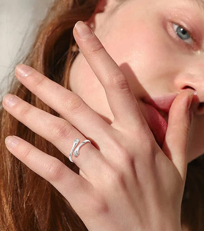 12PCS Adjustable Knuckle Rings for Women 14K Gold Plated Silver Simple Stacking Rings Pack Open Knot Star Moon Butterfly Dainty Thumb Ring Set for Teen Girls