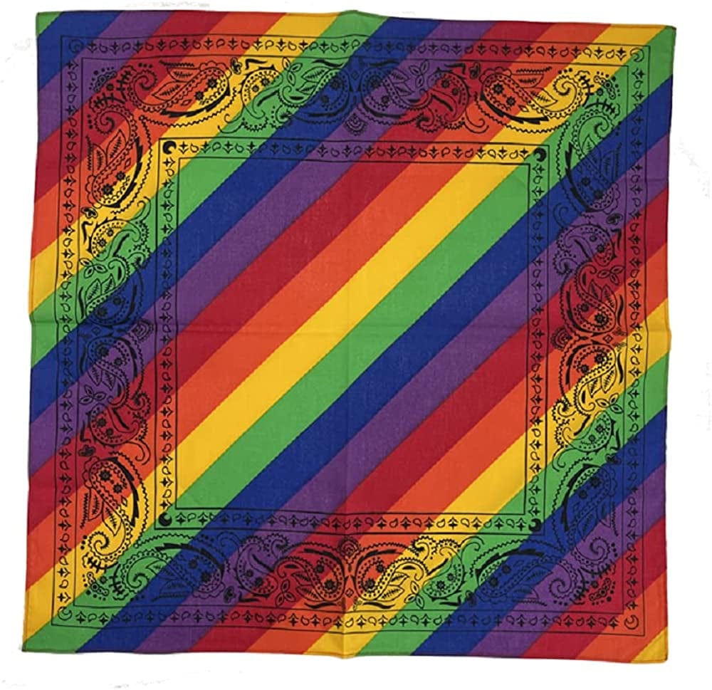 12Pcs Bandana 100% Cotton Custom Fashion Paisley Design Multifunctional Outdoor Square Handkerchief Apparel & Accessories > Clothing Accessories > Bandanas & Headties Vamqor Lgbt  