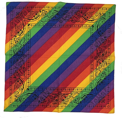12Pcs Bandana 100% Cotton Custom Fashion Paisley Design Multifunctional Outdoor Square Handkerchief Apparel & Accessories > Clothing Accessories > Bandanas & Headties Vamqor Lgbt  