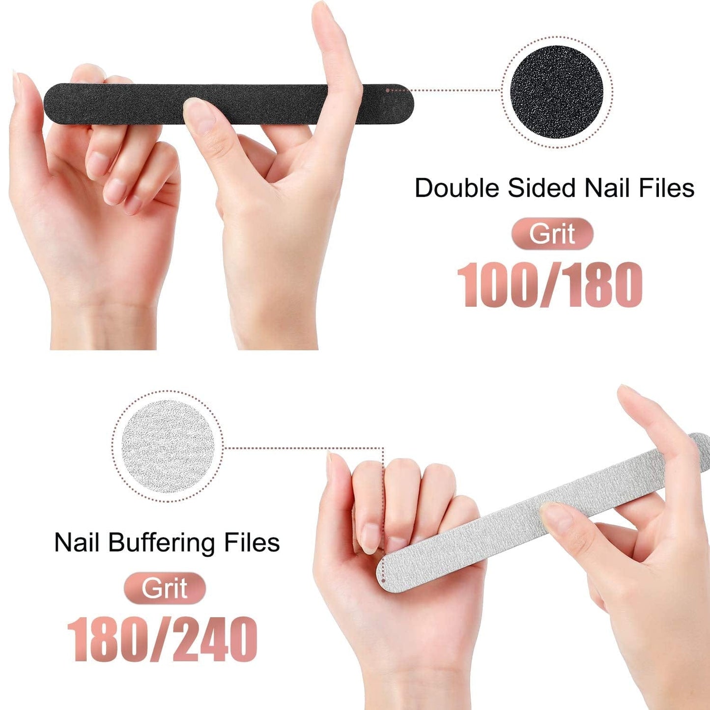 12PCS Nail Files,Professional Manicure Pedicure Tools Which Can Shape and Smooth Your Nails,Emery Boards Nail File for Acrylic Natural Nails,10Pcs Black 100/180 Grit and 2PCS Purple 180/240 Nail File Health & Beauty > Personal Care > Cosmetics > Cosmetic Tools > Nail Tools YINYIN   