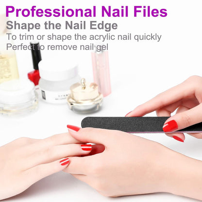 12PCS Nail Files,Professional Manicure Pedicure Tools Which Can Shape and Smooth Your Nails,Emery Boards Nail File for Acrylic Natural Nails,10Pcs Black 100/180 Grit and 2PCS Purple 180/240 Nail File Health & Beauty > Personal Care > Cosmetics > Cosmetic Tools > Nail Tools YINYIN   