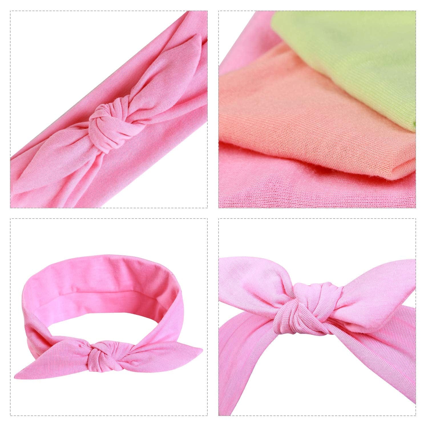 12Pcs Solid Color Women Headbands Headwraps Hair Band Cotton Stretchy Turban Bows Accessories for Women Fashion Sport Apparel & Accessories > Clothing Accessories > Bandanas & Headties Jeatonge   