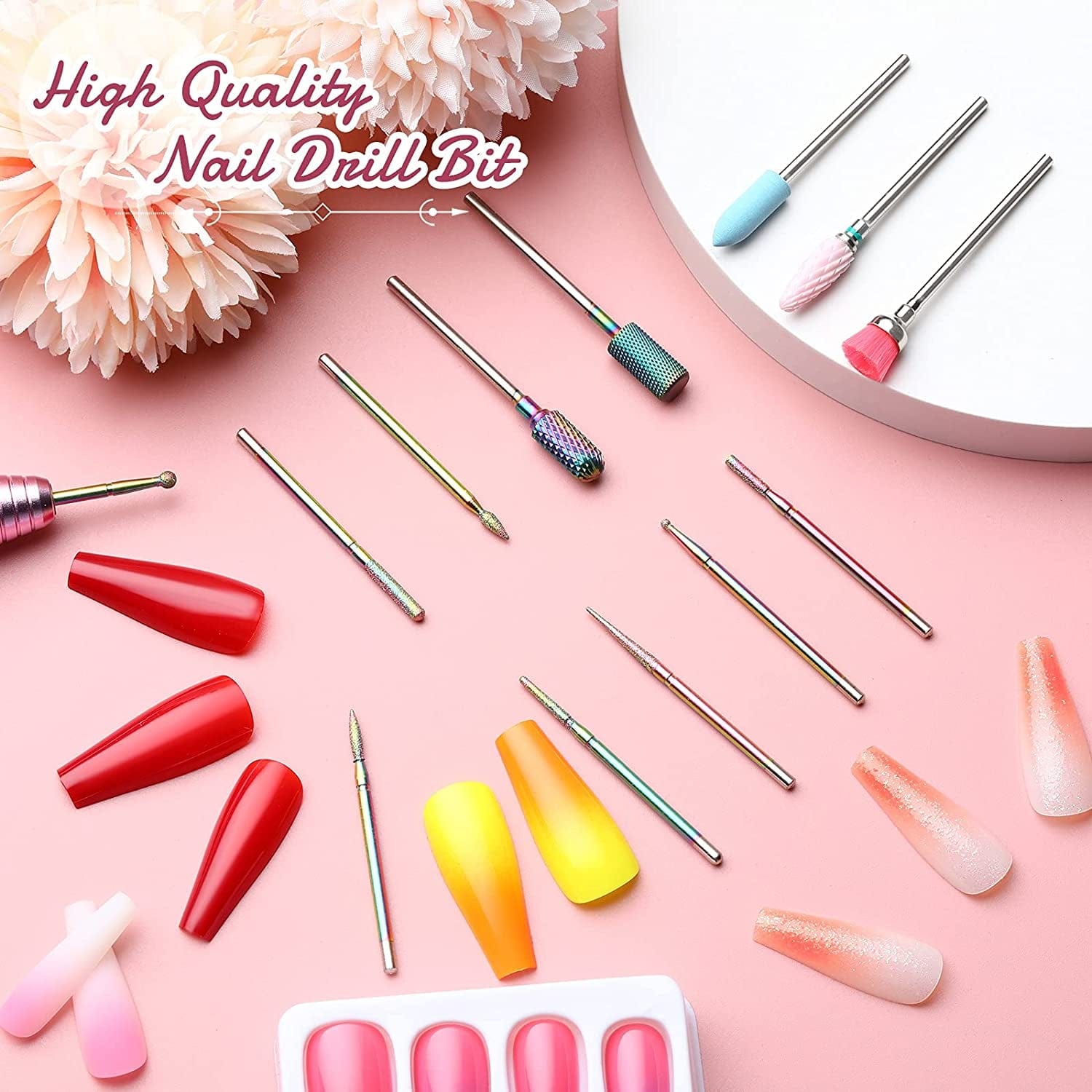 13 Pieces Nail Drill Bits Set Nail Cuticle Drill Bit Polish Removing Drill Bit Tungsten Carbide Ceramic Nail File Bits Acrylic Nail Gel File Bits for Manicure Pedicure Tools Accessories 3/32 Inch Health & Beauty > Personal Care > Cosmetics > Cosmetic Tools > Nail Tools Honoson   