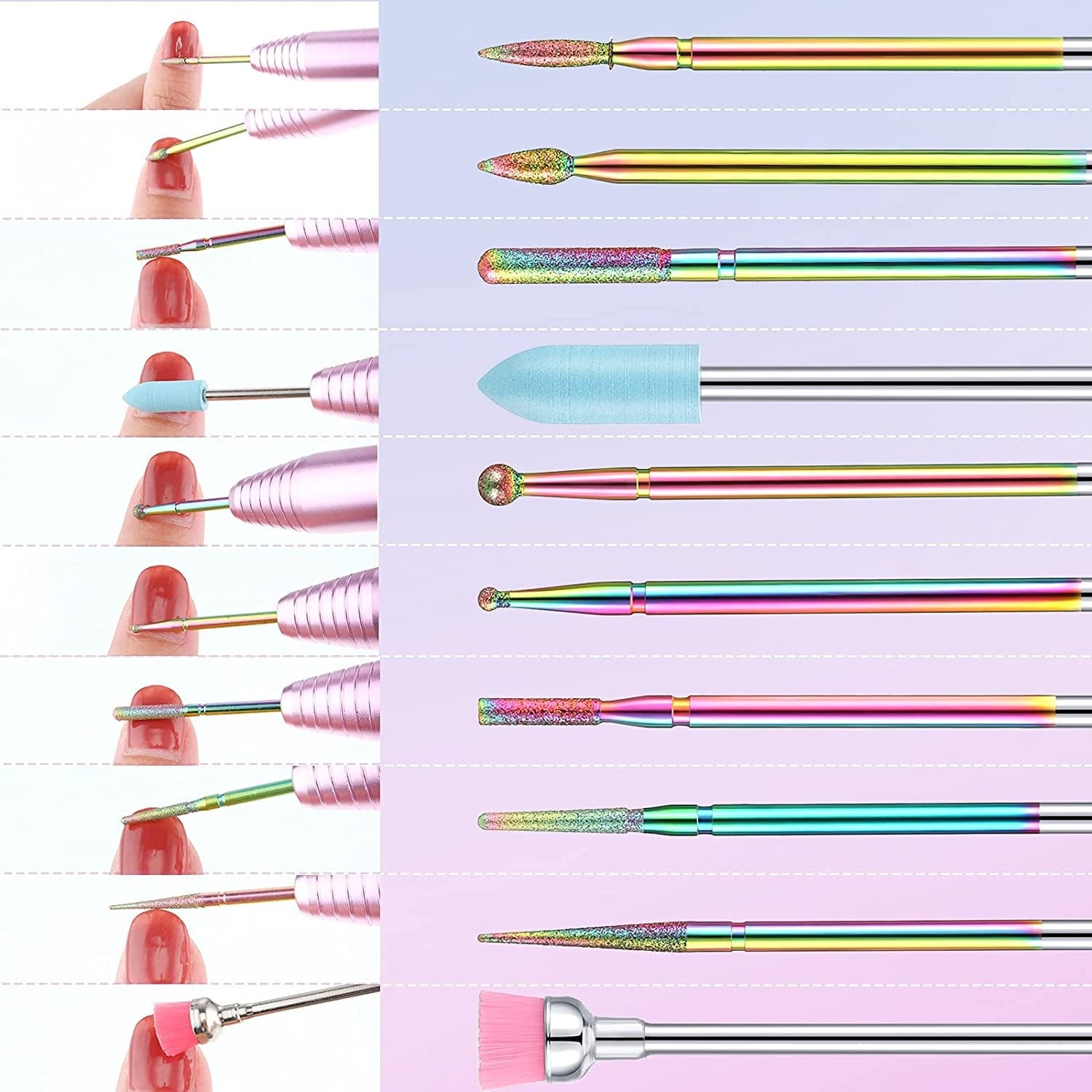 13 Pieces Nail Drill Bits Set Nail Cuticle Drill Bit Polish Removing Drill Bit Tungsten Carbide Ceramic Nail File Bits Acrylic Nail Gel File Bits for Manicure Pedicure Tools Accessories 3/32 Inch Health & Beauty > Personal Care > Cosmetics > Cosmetic Tools > Nail Tools Honoson   