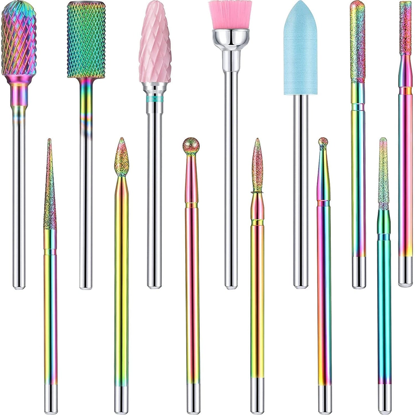 13 Pieces Nail Drill Bits Set Nail Cuticle Drill Bit Polish Removing Drill Bit Tungsten Carbide Ceramic Nail File Bits Acrylic Nail Gel File Bits for Manicure Pedicure Tools Accessories 3/32 Inch Health & Beauty > Personal Care > Cosmetics > Cosmetic Tools > Nail Tools Honoson   