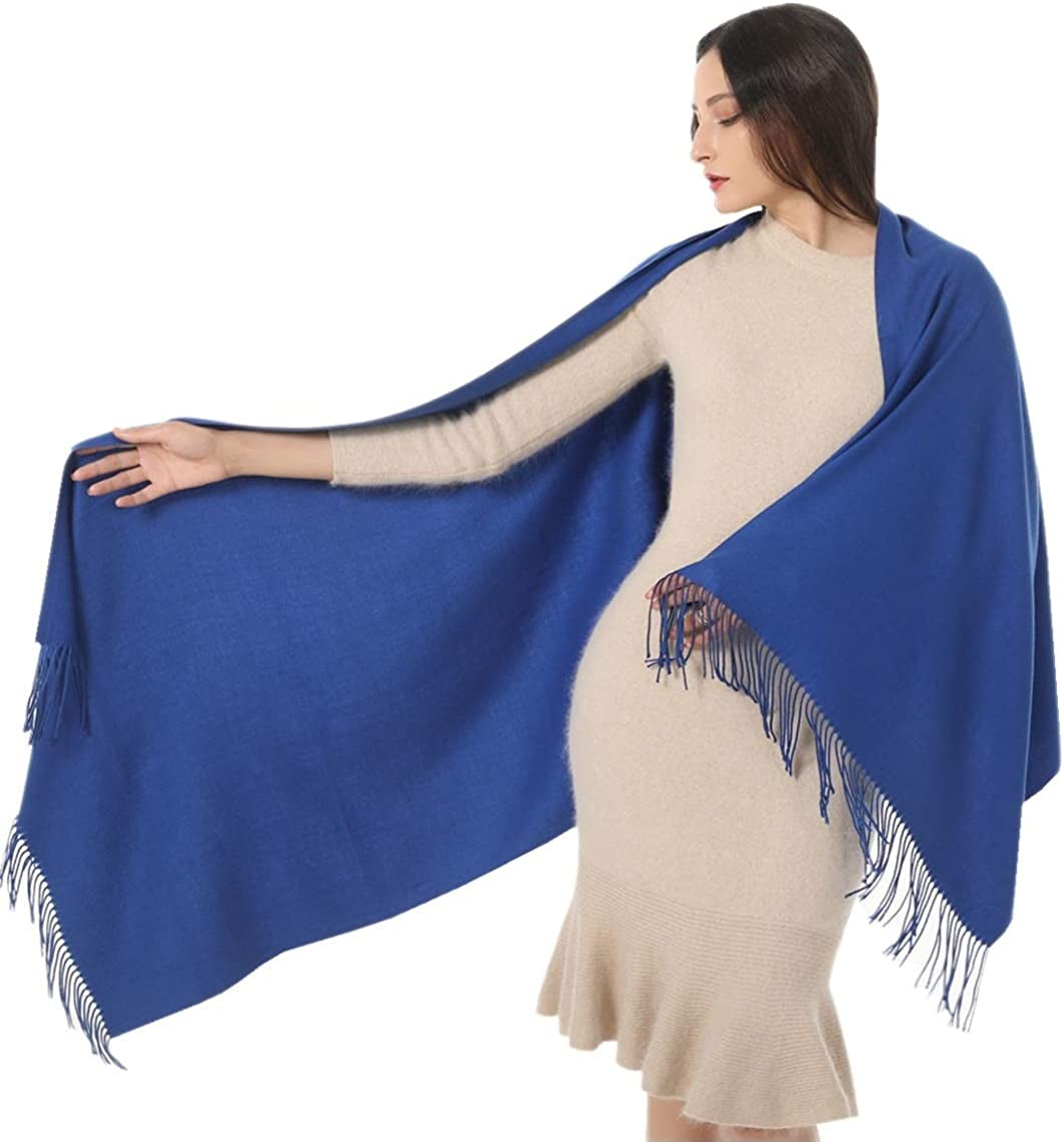 Women Shawl Wrap Scarf Pashmina Gifts Idea Wedding Christmas Birthday Large Soft Stole Apparel & Accessories > Clothing Accessories > Scarves & Shawls Gomust Dark Blue  