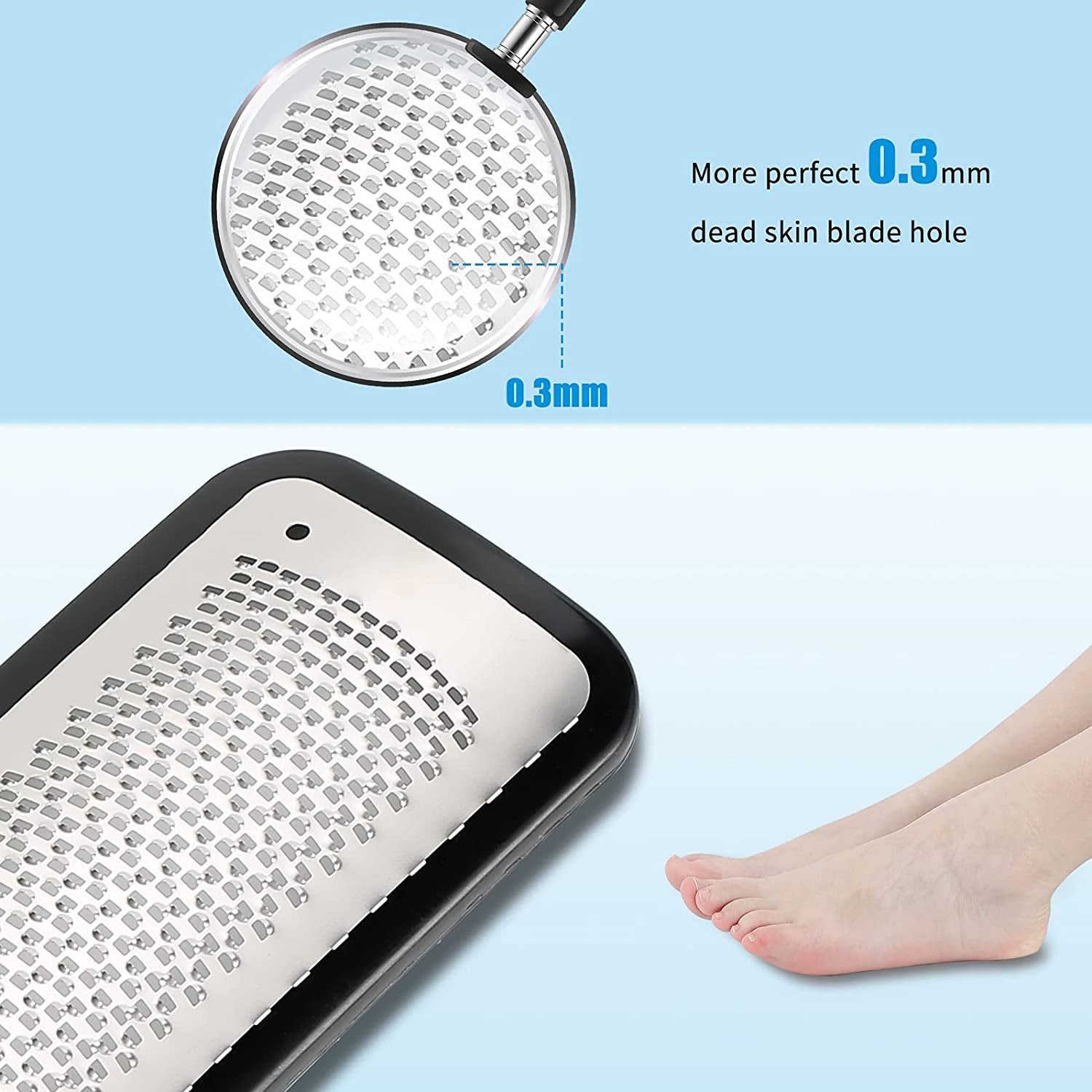 Dr.Nail Callus Remover for Feet Professional Colossal Foot Rasp and Stainless Steel Foot Flie Scrubber Pedicure Tool to Foot Care Remove Hard Skin Can Be Used to Wet and Dry Feet (Large) Health & Beauty > Personal Care > Foot Care Dr.nail   
