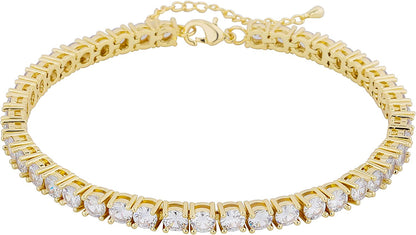 TOPGRILLZ 3-6Mm Tennis Chain Anklet with Extension Bracelet for Women, 14K Gold Plated CZ Diamond Fashion Foot Jewelry Gifts Apparel & Accessories > Jewelry > Anklets Yiwu Xinlu Fashion Jewelry Factory 6mm Gold 9.0 Inches 