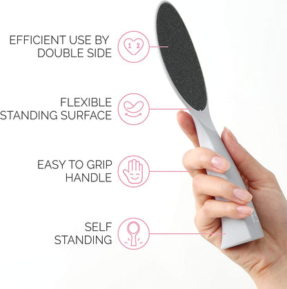F3 Systems, Self-Standing Emery Foot File, Double-Sided Pedicure Tool, Effective for Cracked Heel, for Wet & Dry Feet, Pedicure, Hygienic Exfoliating, Callus Remover, Foot Scrubber, Professional Care Health & Beauty > Personal Care > Foot Care F3 systems   