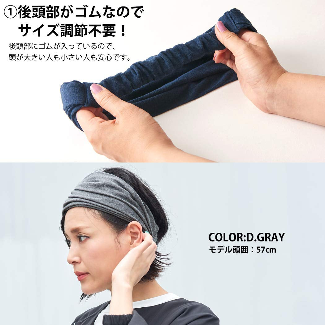 CHARM Casualbox | Organic Cotton Headband Pre-Tied Bandana Mens Womens Hairband Chemo Head Bands Navy Apparel & Accessories > Clothing Accessories > Bandanas & Headties CHARM   