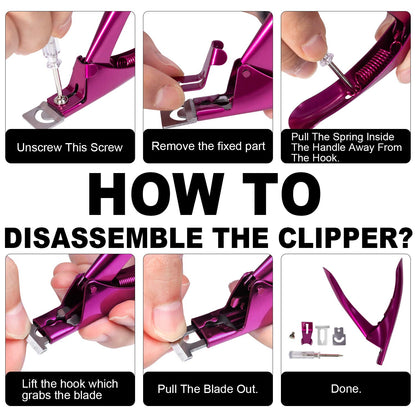 Nail Tip Clipper Edge Cutter Adjustable Stainless Steel False Artificial Acrylic Fake Trimmer Manicure Pedicure Sharp Rustproof Blade Clip Tool for Salon Home Art,Beauty Design DIY Use Rose Red Health & Beauty > Personal Care > Cosmetics > Cosmetic Tools > Nail Tools BELLEBOOST   