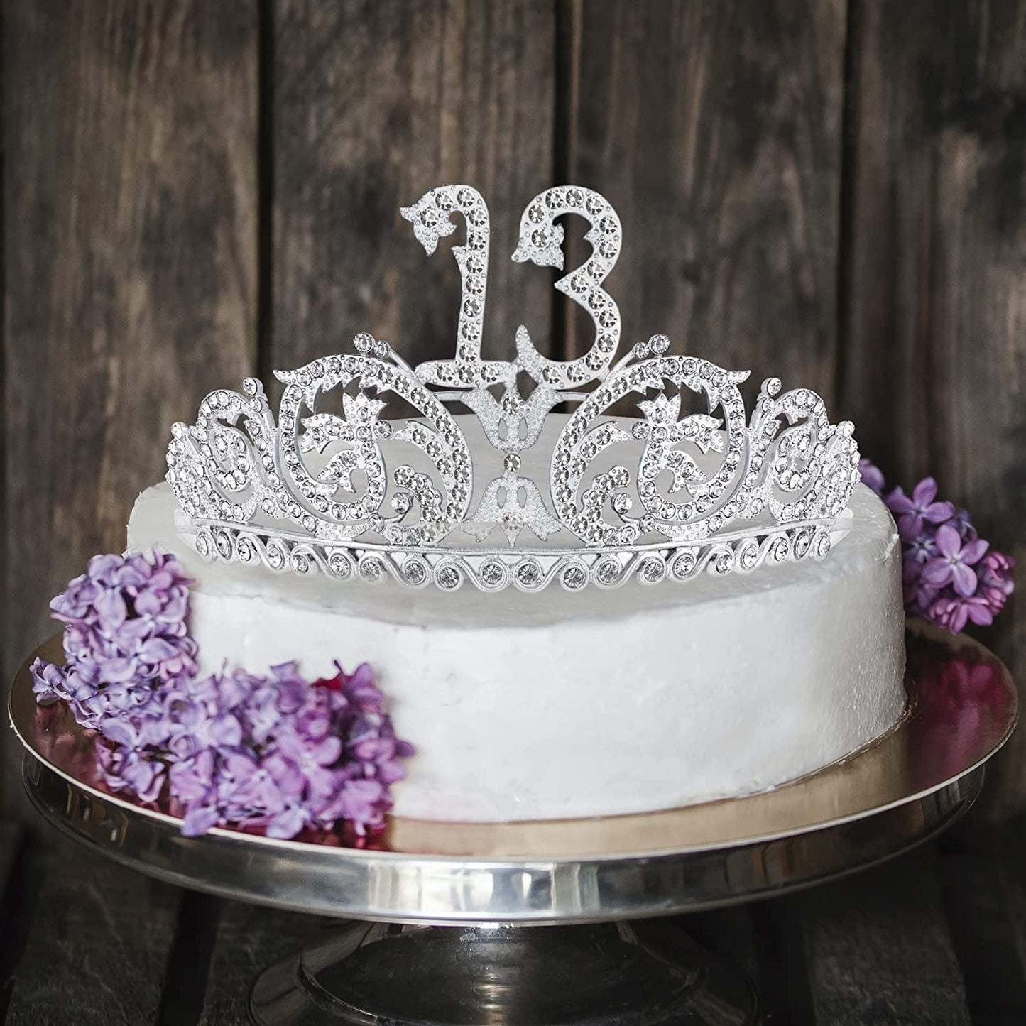 13Th Birthday Sash and Tiara for Girls - Fabulous Set: Glitter Sash + Forest Rhinestone Silver Premium Metal Tiara, 13Th Birthday Gifts for Teenegers Party Apparel & Accessories > Clothing Accessories > Sashes DORADREAMDEKO   