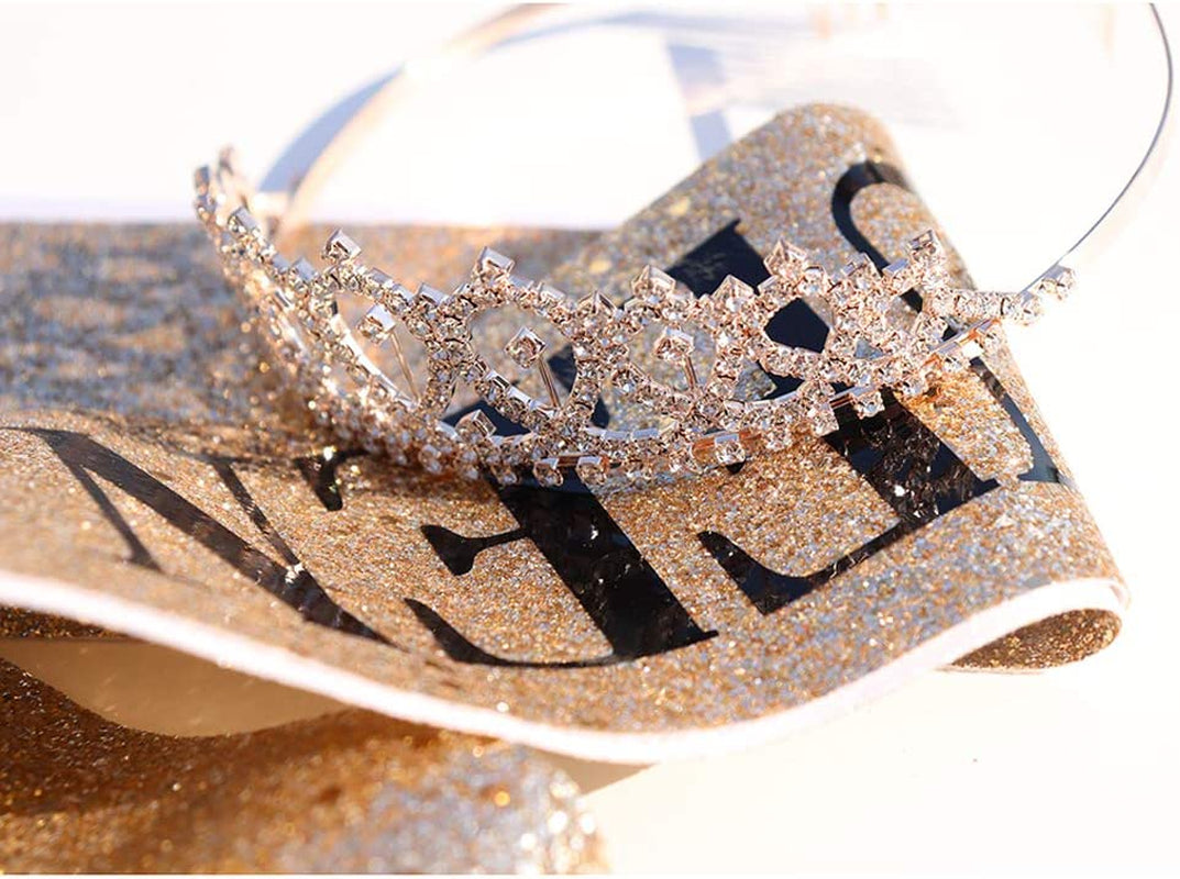 Birthday Bitch Sash & Rhinestone Tiara Kit - Gold Glitter Birthday Gifts Birthday Sash for Women Birthday Party Supplies Apparel & Accessories > Clothing Accessories > Sashes ADBetty   