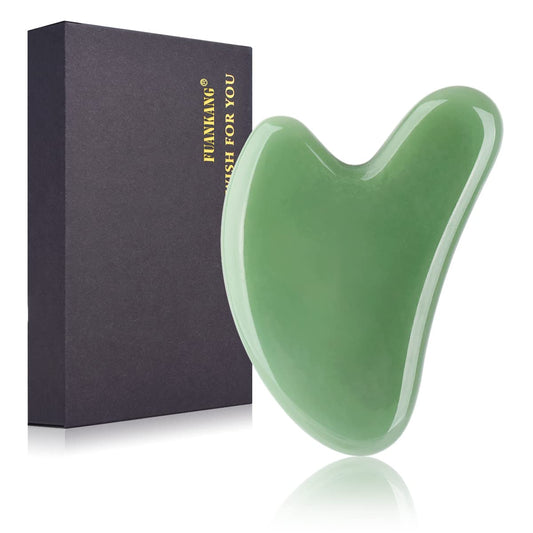 Gua Sha Facial Tools Stone Massage Guasha Tool for Face - by FUANKANG (Green) Health & Beauty > Personal Care > Cosmetics > Cosmetic Tools > Skin Care Tools FUANKANG Green  