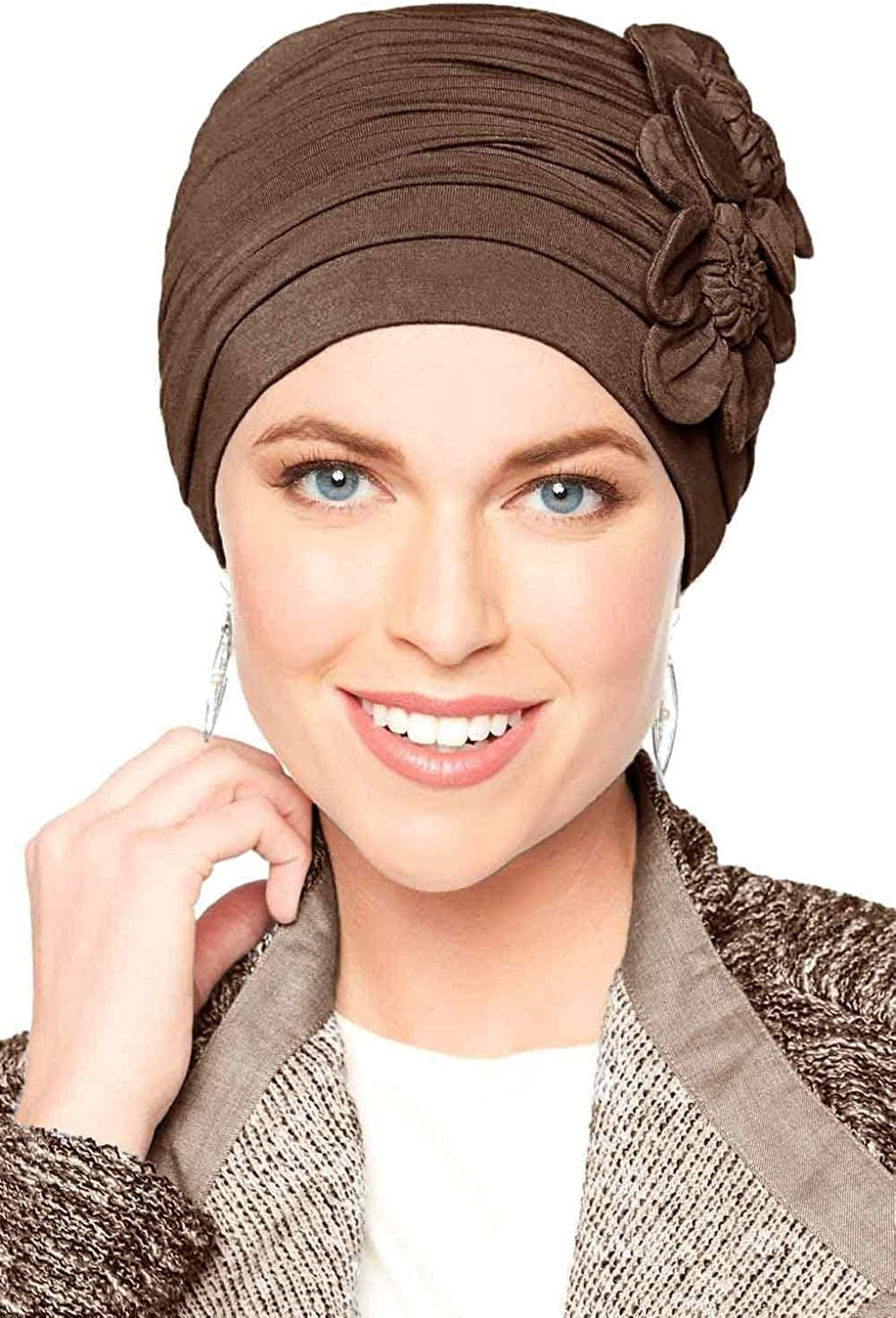 Cardani Flapper Turban - Vintage Flapper Hat in Soft Viscose from Bamboo Apparel & Accessories > Clothing Accessories > Headwear Cardani Luxury Bamboo - Mocha One Size 