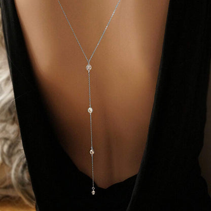 Edary Crystal Back Chain Sexy Beach Body Chain Harness Bikini Chain Fashion Body Jewelry Accessories for Women and Girls (Silver) Apparel & Accessories > Jewelry > Body Jewelry Edary B style-Silver  