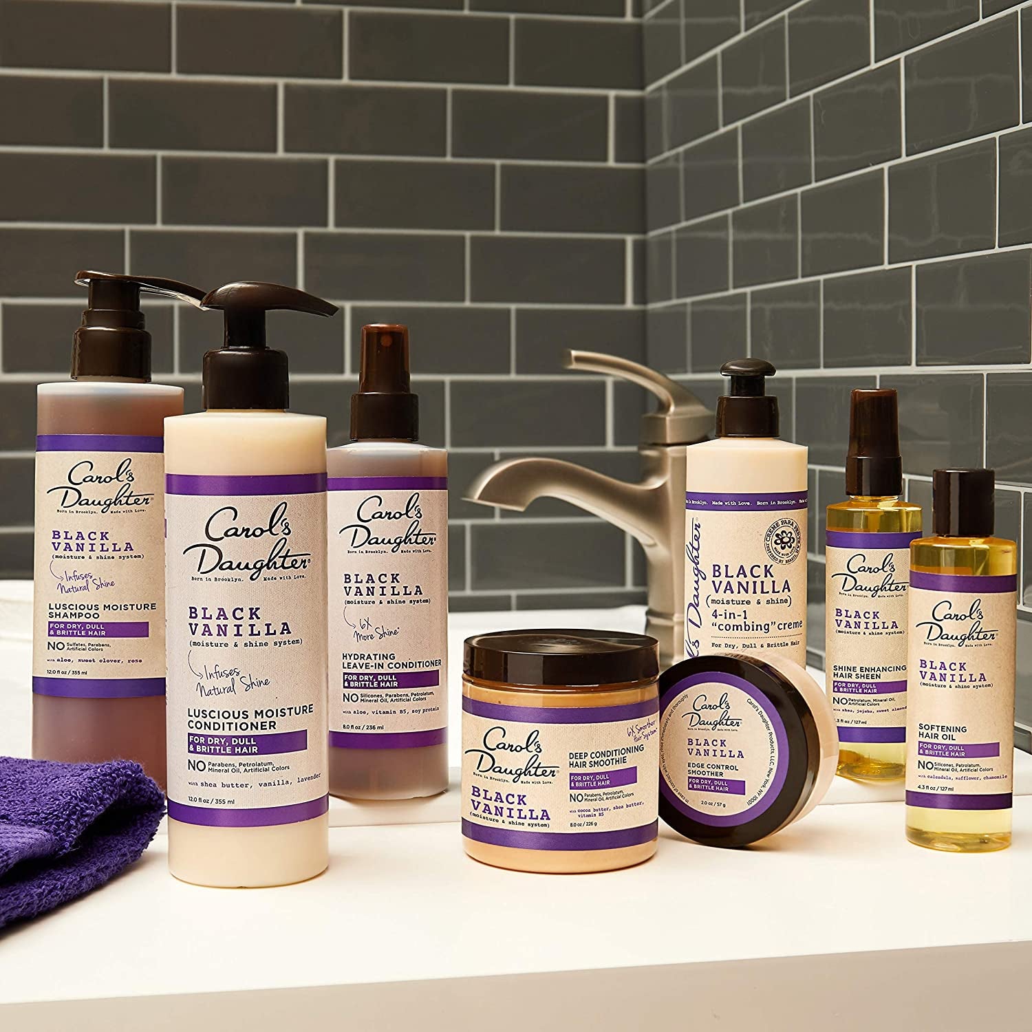Carol’S Daughter Black Vanilla Curly Hair Sulfate Free Shampoo and Conditioner Set for Dry, Damaged Natural Hair, Moisturizing and Hydrating Hair Care Bundle - Made with Shea Butter, Aloe and Rosemary Health & Beauty > Personal Care > Hair Care Carol's Daughter   