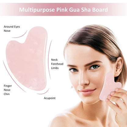 Jade Roller for Face Rose Quartz, Qhou Jade Roller Gua Sha Set Facial Roller Massager for Eyes, Neck, Body – anti Aging Beauty Skin Care Tools Health & Beauty > Personal Care > Cosmetics > Cosmetic Tools > Skin Care Tools Qhou   