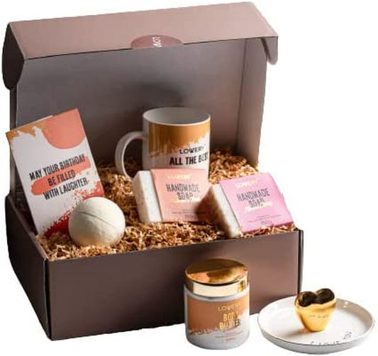 Birthday Gift for Women, Personalized Gifts for Her, Funny Thank You Gift, Inspirational Gifts for Female Wife Mom Sister Coworker Mother Best Friend Girlfriend, Unique Happy Birthday, Spa Gift Set Health & Beauty > Personal Care > Cosmetics > Bath & Body LOVERY   