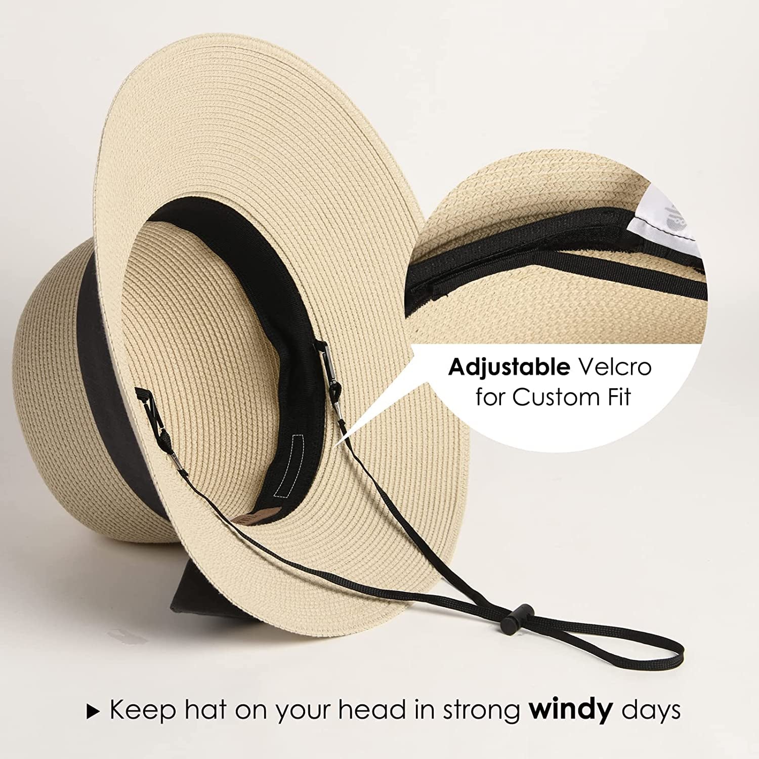 FURTALK Sun Hats for Women Wide Brim Straw Hat Beach Hat UPF UV Foldable Packable Cap for Travel Apparel & Accessories > Clothing Accessories > Hats KYLIE MAX   