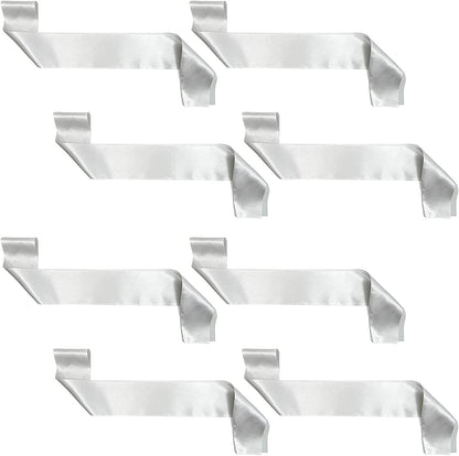 Blank Customizable Satin Sash (Silver, 8 Pack) Apparel & Accessories > Clothing Accessories > Sashes Sparkle and Bash   