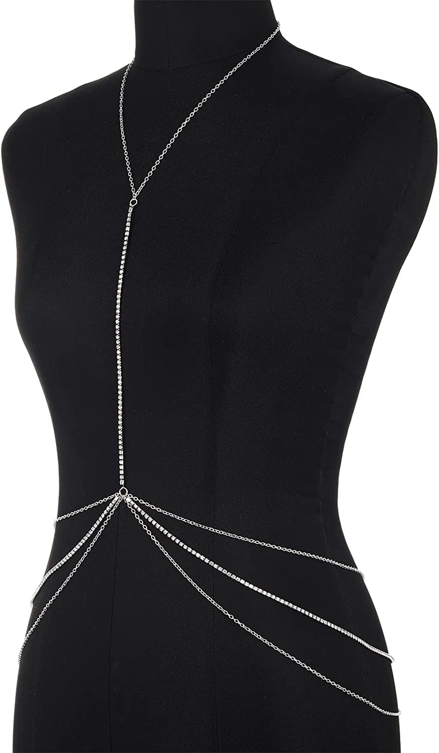 Rhinestone Body Chains Jewelry for Women and Girls Sexy Belly Waist Chain Bikini Beach Accessories Apparel & Accessories > Jewelry > Body Jewelry FNQUFUJ   