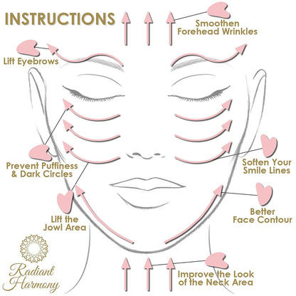 Radiant Harmony Gua Sha - Rose Quartz Gua Sha Facial Tools as Face Massager - Guasha Tool for Face Skin Care Tools - Easy to Use - Arrives in a Luxury Box & Bag with Guide - Gifts for Women Health & Beauty > Personal Care > Cosmetics > Cosmetic Tools > Skin Care Tools RADIANT HARMONY   