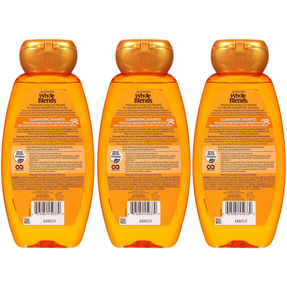 Garnier Whole Blends Illuminating Shampoo, Moroccan Argan Oil & Camellia Oil Infused Dry Hair Care for Silky, Shiny Hair, 12.5 Oz , 3 Count Health & Beauty > Personal Care > Hair Care Garnier   