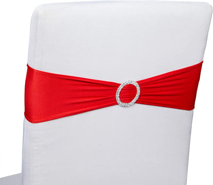 Gold Chair Sashes Bulk 100 Pack for Wedding Reception, Banquet Hotel Events, Baby Shower, Birthday Party Apparel & Accessories > Clothing Accessories > Sashes Juvale Red  