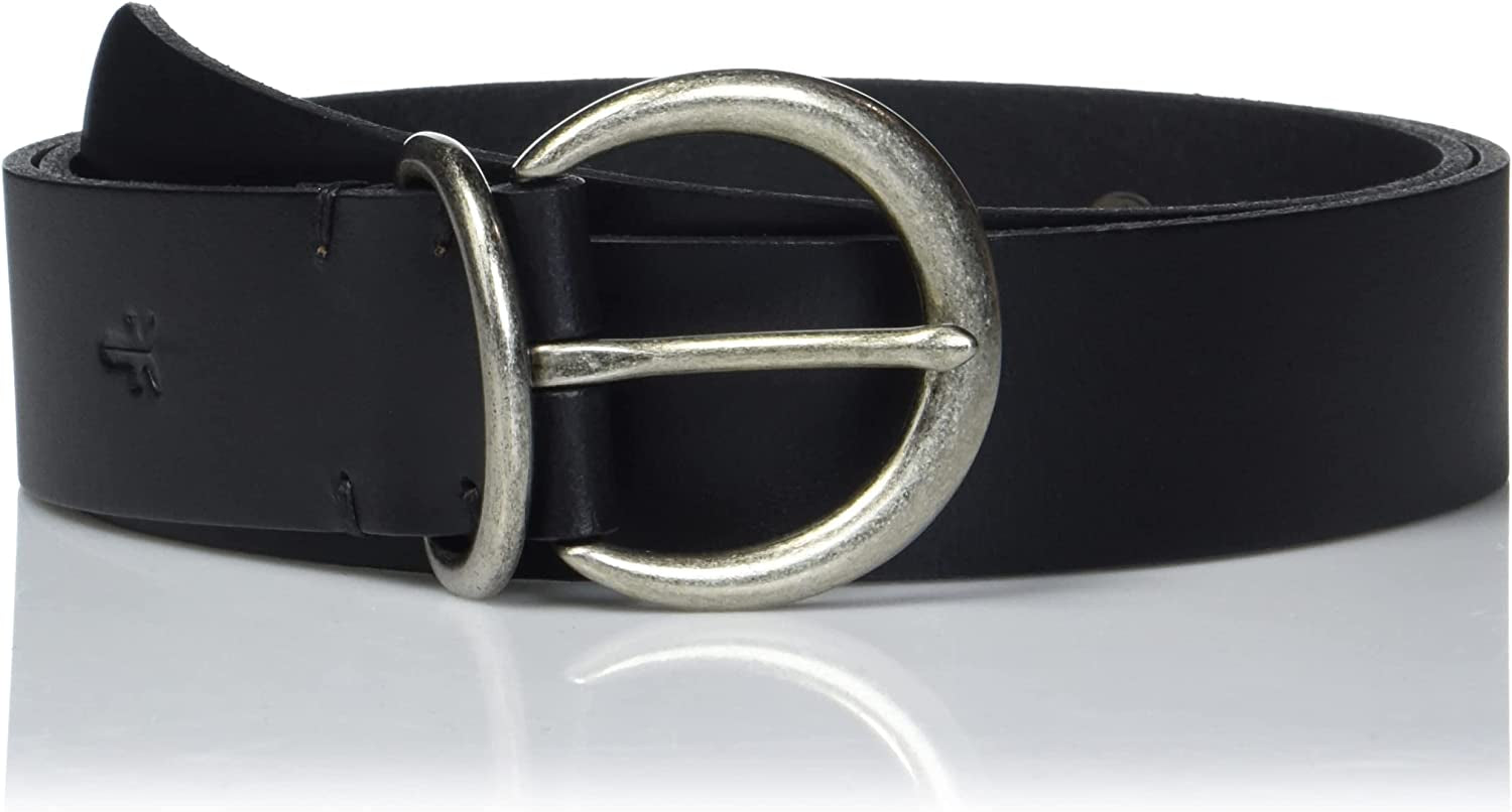 Frye Women'S 38Mm Leather Belt Apparel & Accessories > Clothing Accessories > Belts Frye Black Medium 